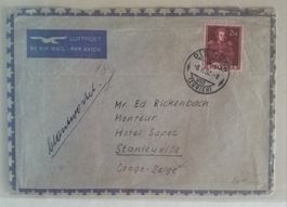 Z86) 1952, Flugbrief nach Stanteyville (Congo)