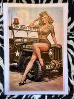 Jeep willys Military army pin up