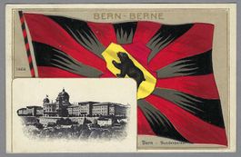 1909, BERN, PRÄGELITO MIT WAPPEN, SCHÖNE KARTE