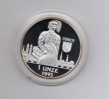 (1710) Eidgenossenschaft, 1 Unze, Zürich, 1993, pp