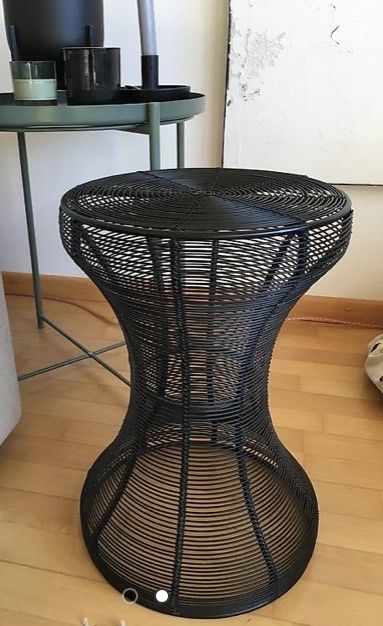 Sgabelli: WIRE Beistell-Tisch / Hocker schwarz – Usato da Bennau venduto da Fury3 1