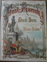 antikes Musiknoten Buch, dekorativ, 24 Titel,Bern Fest 1891