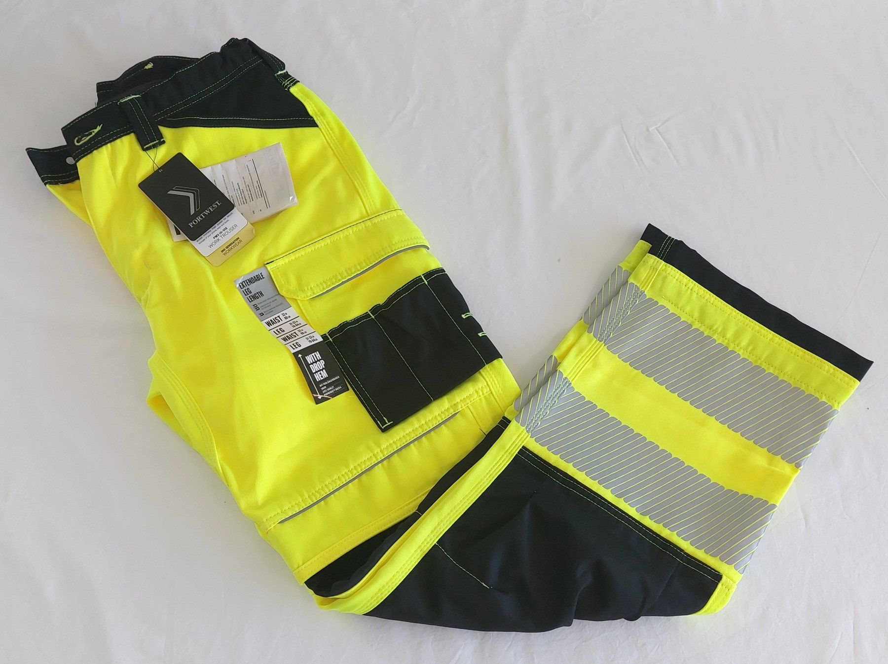 Pantaloni: Warnschutz Arbeitshose, Sicherheitsfarbe gelb - schwarz – Nuovo (secondo la descrizione) da Bergdietikon venduto da Zozo