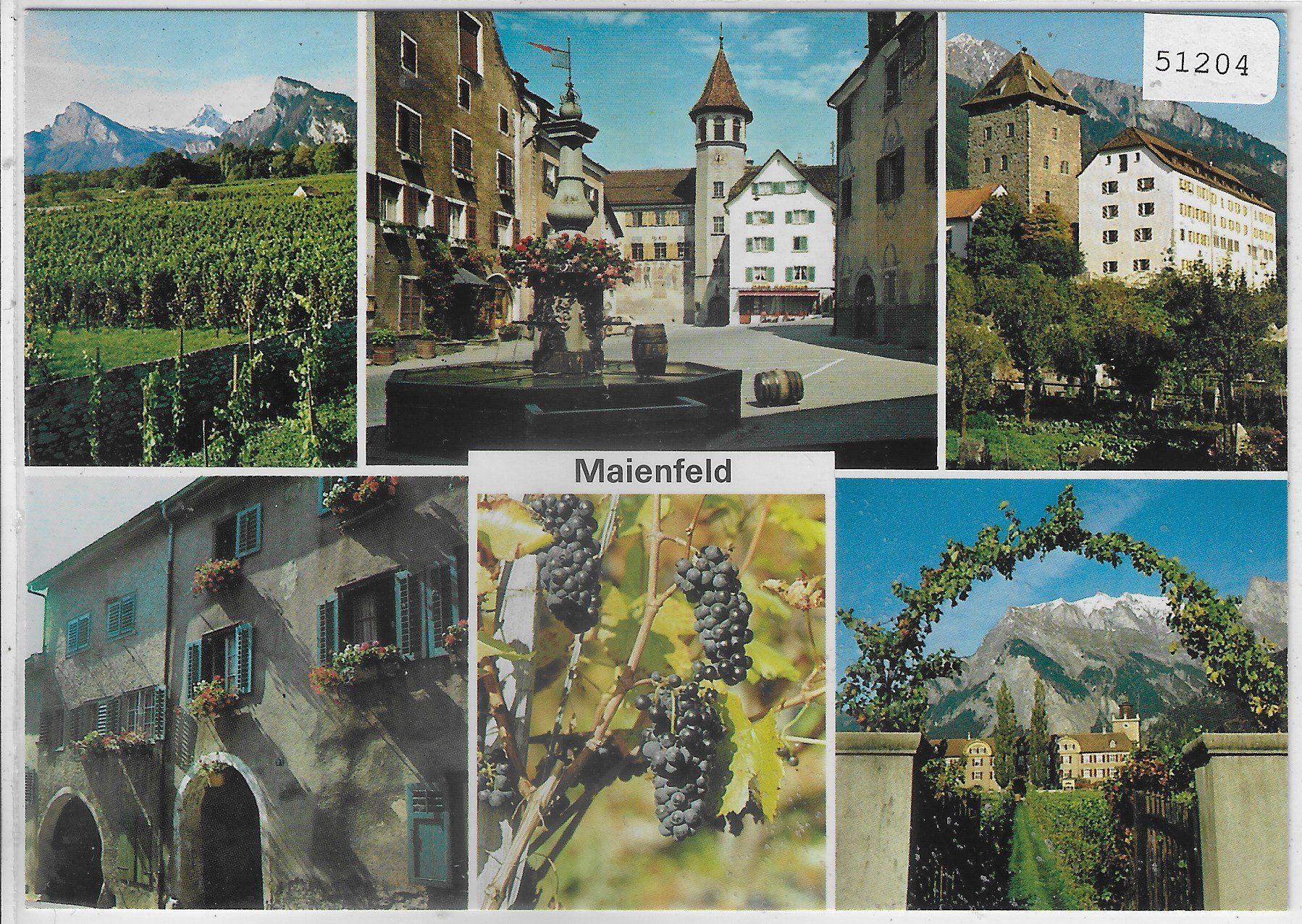 Cartoline postali: Maienfeld - Multiview – Usato da Ettingen venduto da Kartenplanet