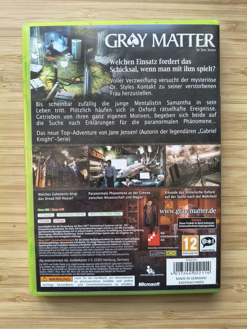 Giochi: Gray Matter (XBox 360) – Usato da Riedholz venduto da ste_96cd 1