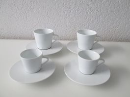 4 Nespresso Kaffeetasse mit Unterteller -Ritual