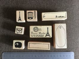 Set 8 Stempel für Journaling, Scrapbooking, Kartengestaltung