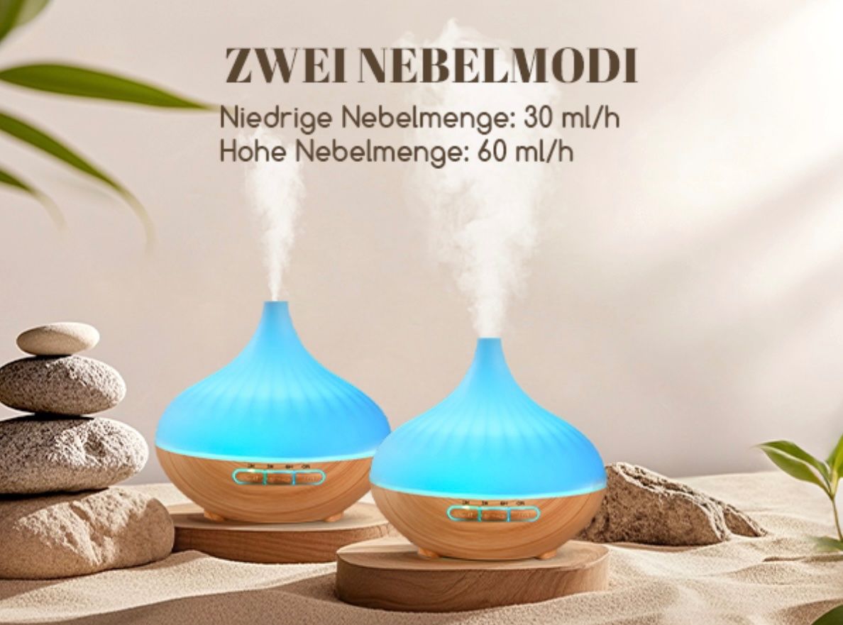 Diffusori di oli essenziali: Aroma Diffuser mit 12 Ätherischen Ölen, 500ml weiss-braun – Nuovo e nell'imballaggio originale da Basel venduto da Seifehuesli 5