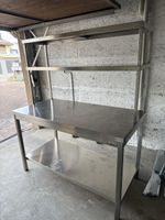 Gastro-Arbeitstisch aus Edelstahl, Arex