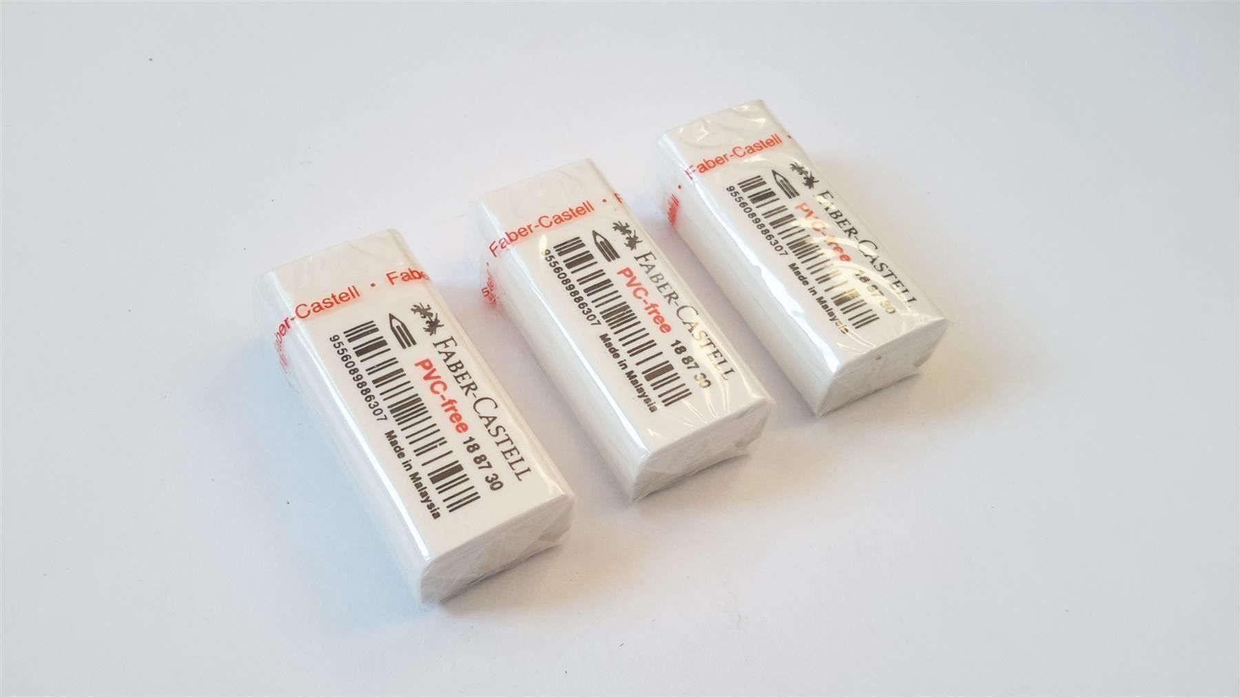 Sonstiges Schreiben & Zeichnen: Radiergummi, 3er-Set, FABER-CASTELL – Neu und originalverpackt aus St. Gallen von cointec 1