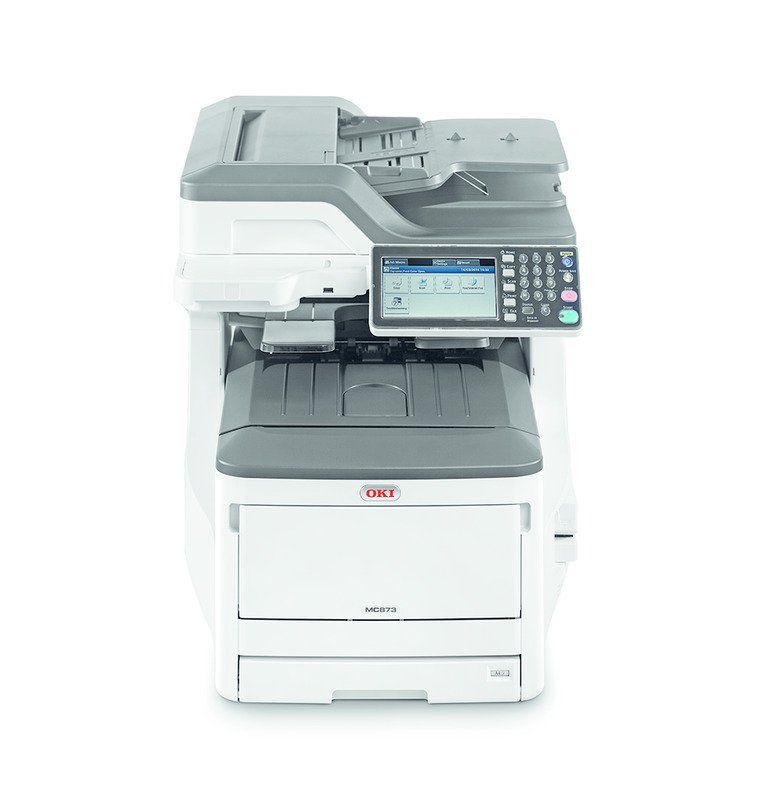 Oki Stampanti: OKI MC873dnv Multifunktionsdrucker LED Farblaser A3 – Nuovo e nell'imballaggio originale da Rotkreuz venduto da eichmatt53