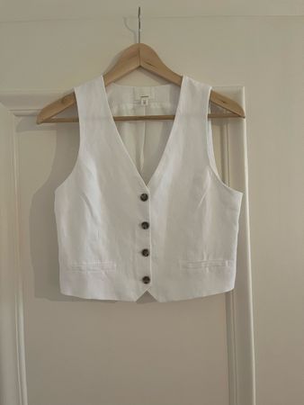 H&M Westentop aus Leinenmix, Gr. 36, neu!