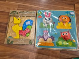 2 Holzpuzzle für Kinder: Lena + Djeco - Top Zustand! B6