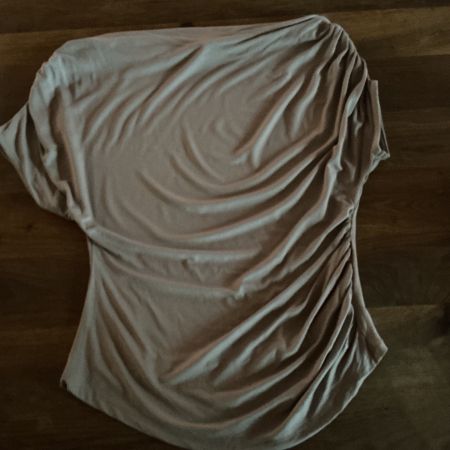 Damen Oberteil Amisu beige gerafft Grösse XL