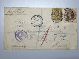 Grossbritannien 1906 nach Bremen,top erhaltenes Sammlerstück