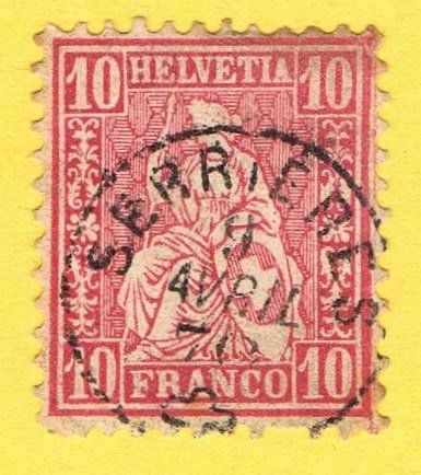 Tutti i francobolli: Fingerhutstempel Serrieres – Usato da Biberstein venduto da Jura39