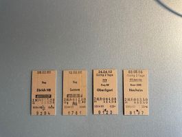 Billette Zug-Zürich Zug-Oberägeri Baar (SBB) Neuheim