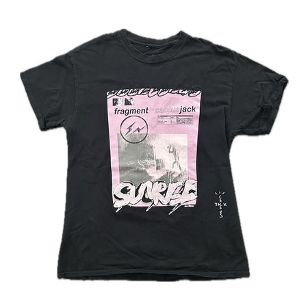Travis Tshirt Scott Cactus Jack For Fragment Icons black (M)