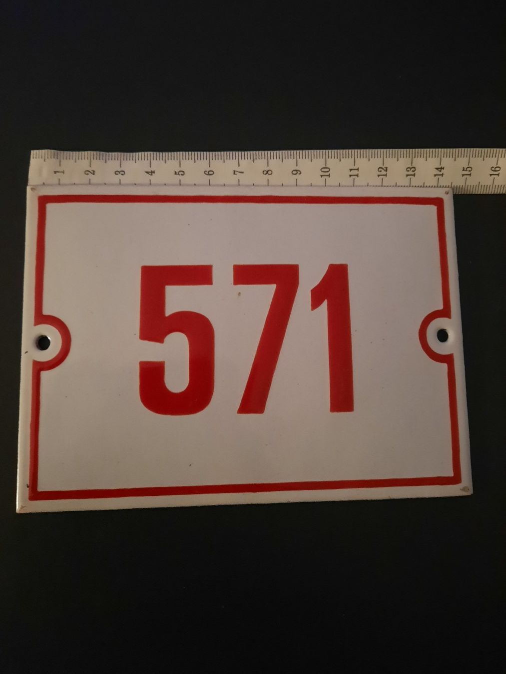 Schilder: Targa smaltata, numero civico 571 – Gebraucht aus Biasca von Old_6blh 1