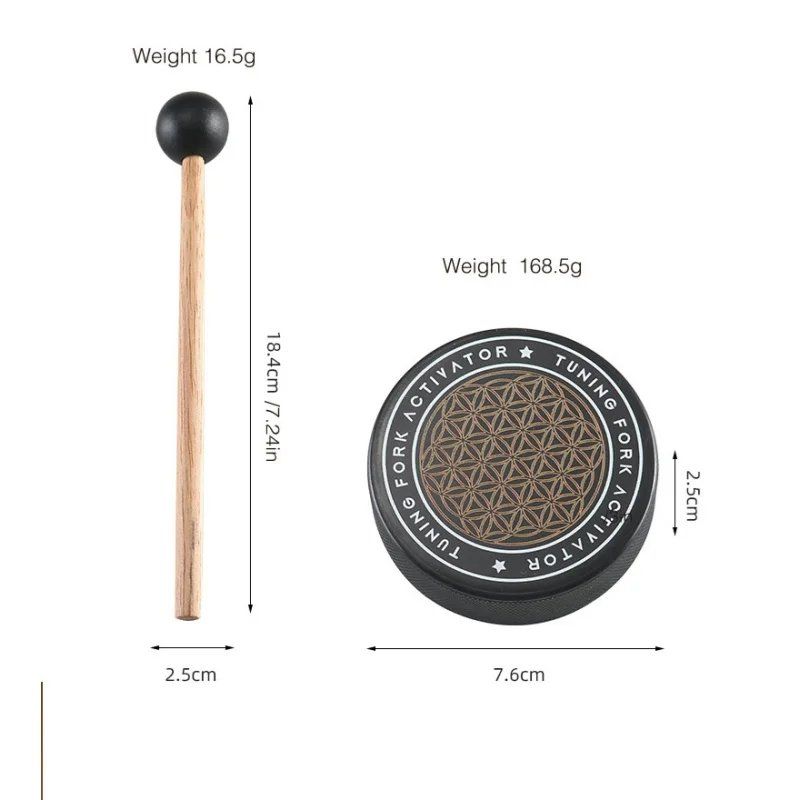 Dispositivi per massaggi: 4er-Set Stimmgabeln zur Heilung und Harmonisierung Chakren – Nuovo e nell'imballaggio originale da Bremblens venduto da LOVA-MUSICA-SHOP 2