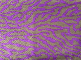 Stoff 4.00 m Baumwolle COUTURE beige-magenta Luxus