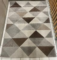 Tapis à motifs géométriques, tons chauds d'automne, 116x174