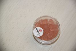Perlen: Glaswürfel gefrostet NEU rosé