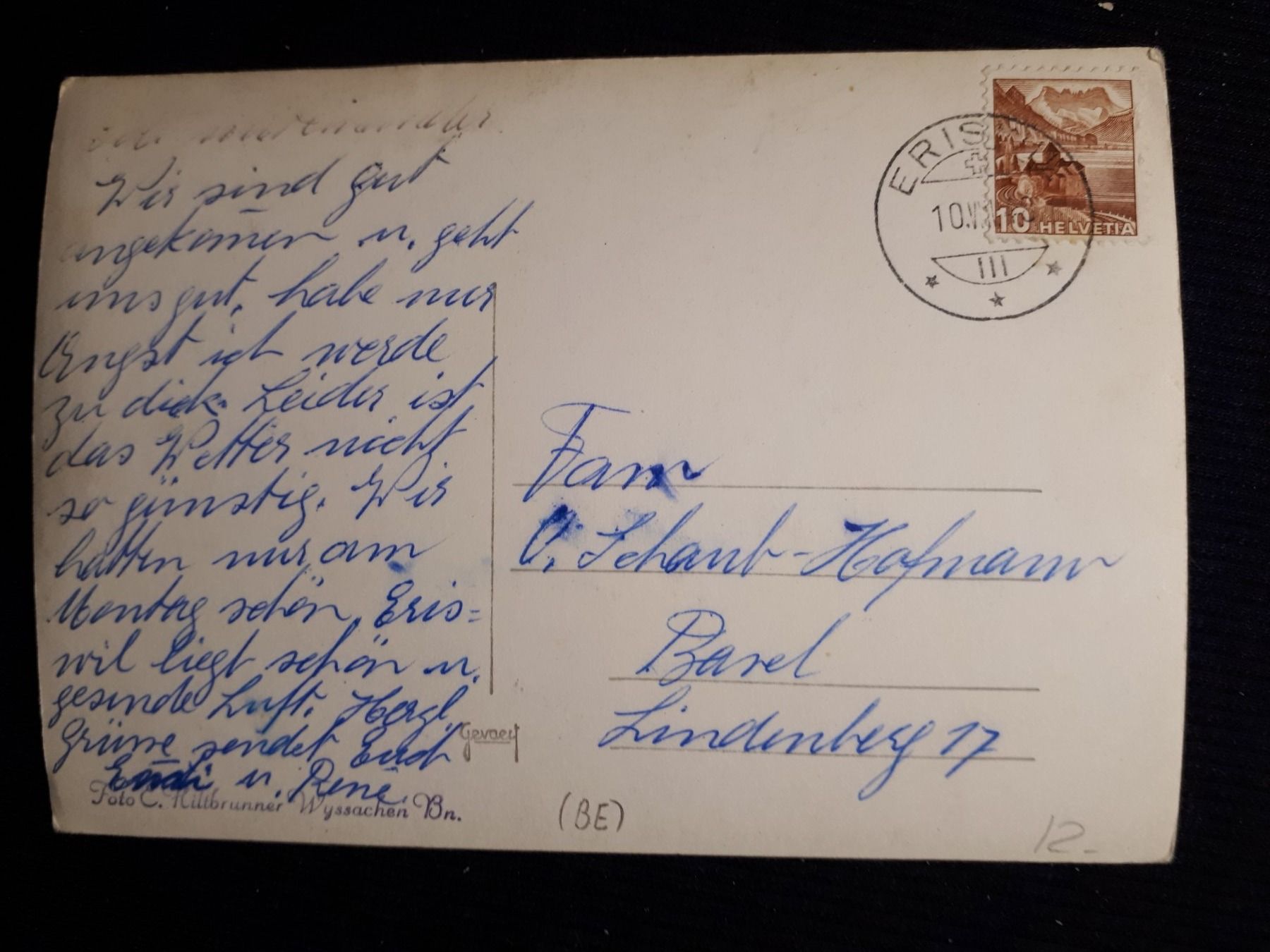 Cartes postales: ERISWIL 1948 – D'occasion à Ponto Valentino par giorgia06 1