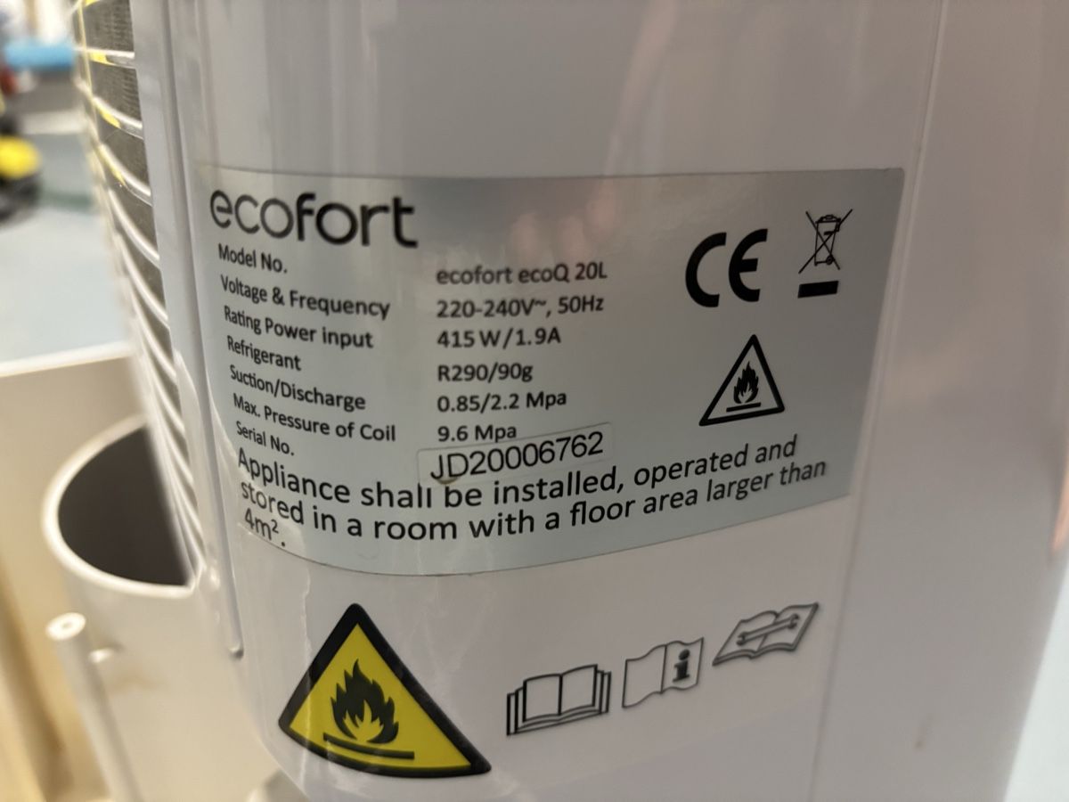 Ecofort Deumidificatori: Luftentfeuchter ecofort ecoQ 20L – Usato da Burgdorf venduto da Wean 3