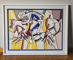 Roy Lichtenstein - Red Horsman Original Hand signed with LOA