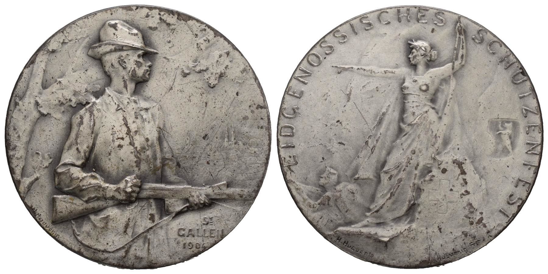 Medaglie: St. Gallen 1904 Medaille  matt /661/ – Usato da Trimbach venduto da Solothurn1