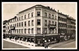 AK Basel, Hotel-Restaurant Rheinfelderhof, Klarastrasse Ecke