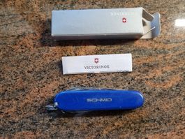 Victorinox Taschenmesser blau Schmid mit Box und Beilage