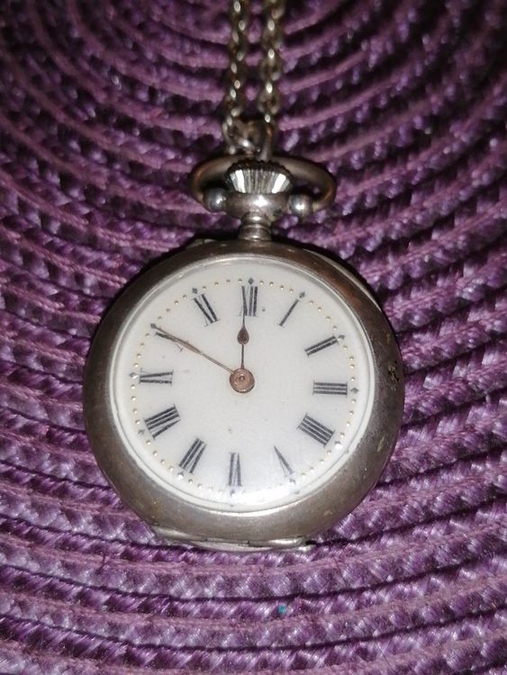Montre De Poche Admira En Argent 800 Avec Porte-photo - Occasion, Mouvement Quartz