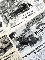 Mobiloil Motor Oil - 4 Alte Werbungen / Publicités 1913/24