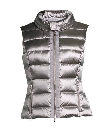 Original Escada Sport Daunen Weste Gilet Anthrazit Silber 46
