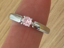 Luxus Elegante Gr.16/6 Ring Farbe: Silber/Rosa