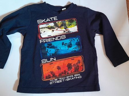 Cooles Skater-Shirt für Jungs, Langarm, Grössse 92/2 Jahre