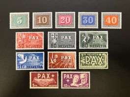 **PAX KOMPLETT 262-274** Postfrisch, mit Gummi, ohne Falz**