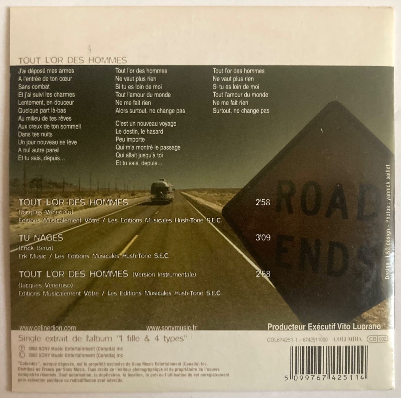 CDs: TOUT L'OR DES HOMMES – Gebraucht aus Poliez-Pittet von Newtown-Records 1