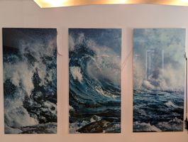 Glasbild Triptyhon Wave 3/set