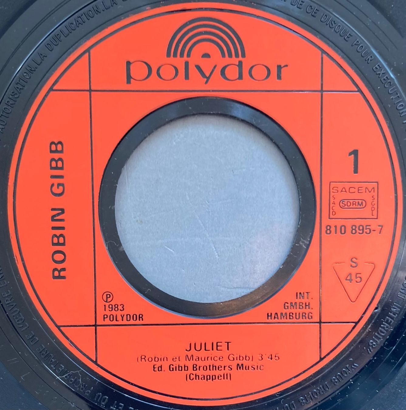 Dischi in vinile: BEE GEES / ROBIN GIBB - JULIET – Usato da Poliez-Pittet venduto da Newtown-Records 2