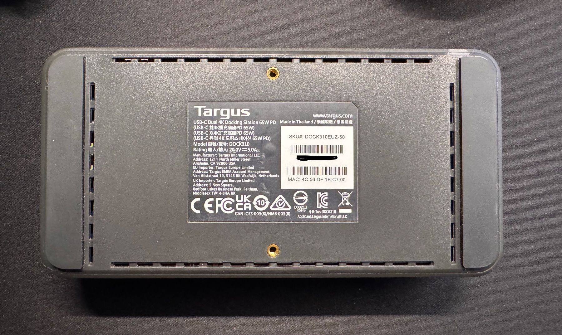 Targus Docking station: Dockingstation Universal USB-C DV4K Power Delivery 65W – Usato da Winterthur venduto da Athaz 1