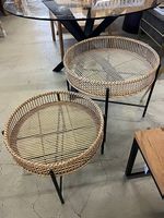 Beistelltisch Natur Rattan natur (2er-Set)