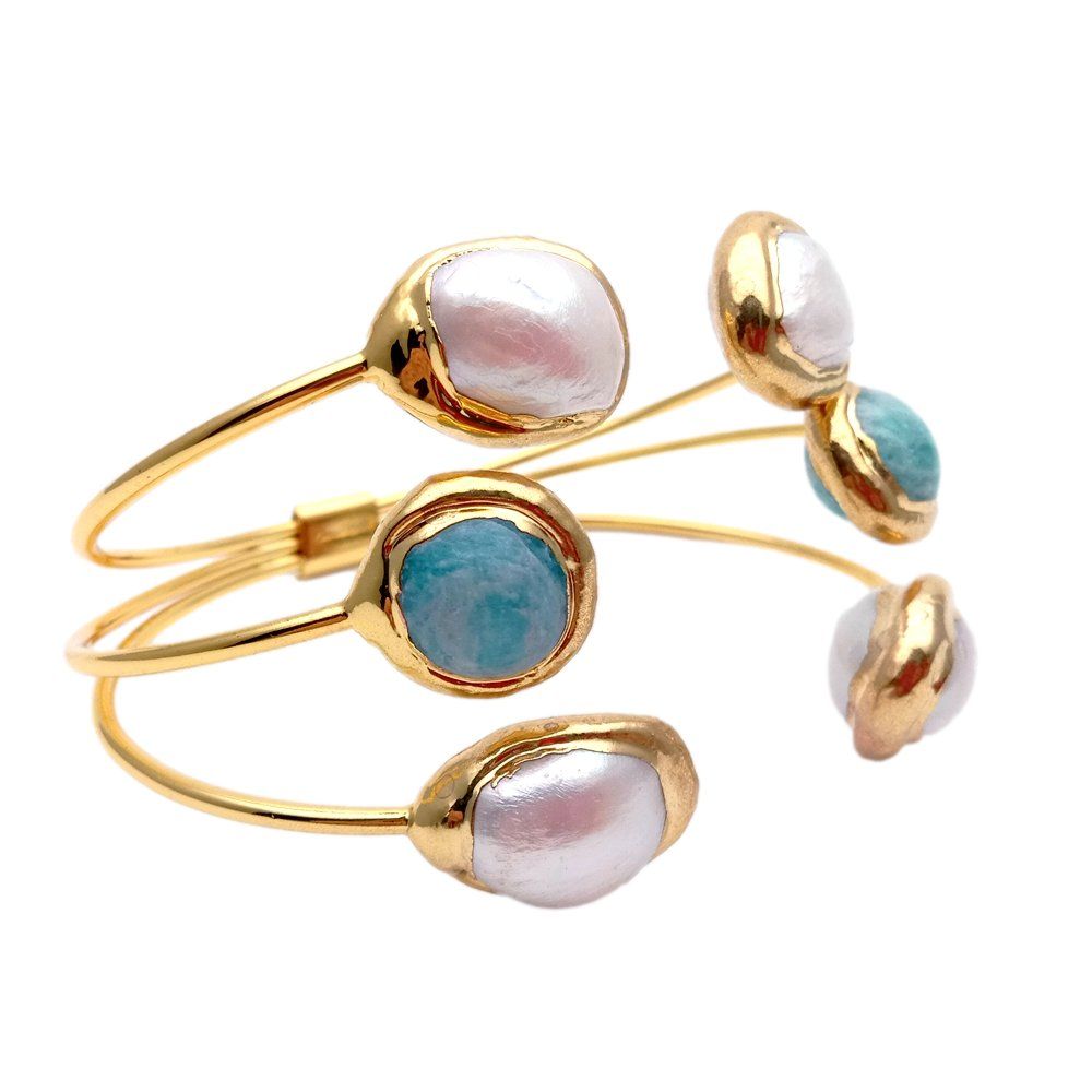 Bracciali & Braccialetti: SALE Amazonit Perlen Armband Bracelet Perle Amazonite – Nuovo (secondo la descrizione) da Prilly venduto da ilyria73