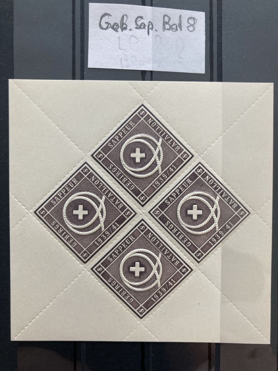 Alle Briefmarken: 7)2.Weltkrieg!Block:Geb.Sap.Bat.8! – Gebraucht aus Ascona von ruru4150