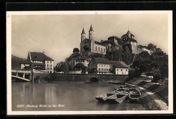Cartoline postali: AK Aarburg, Partie an der Aare – Usato da Berlin venduto da bartko-reher