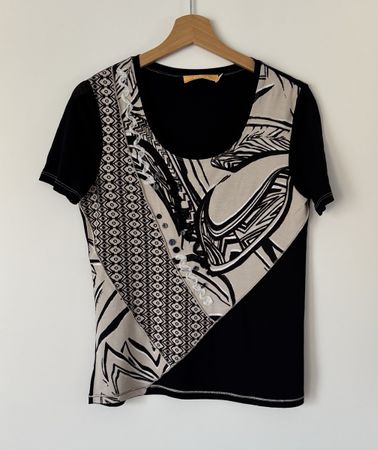 BiBA Shirt Gr. S schwarz / beige 