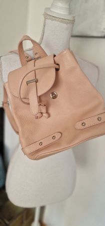 Hübscher Lederrucksack, rosé, Made in Italy