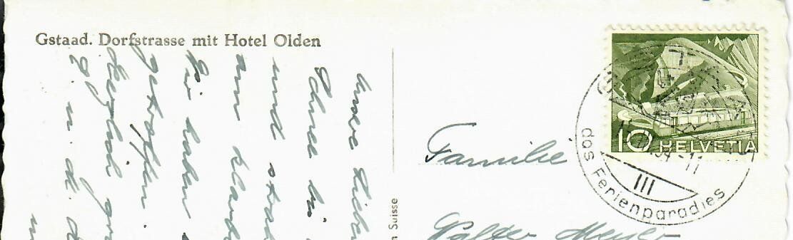 Cartoline postali: Gstaad Hotel Olden – Usato da Hochdorf venduto da Ziegel-16 1